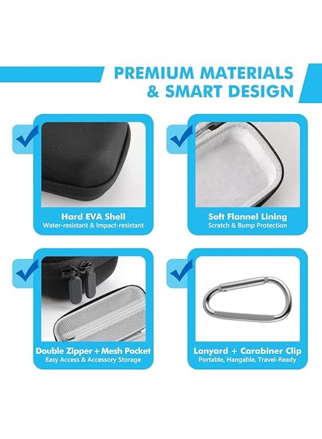 Hard Carrying Case for Portable Nebulizer and Inhaler Accessories – Protective Travel Medical Storage Bag with Mesh Pocket for Medication and Essential Supplies - Image 3